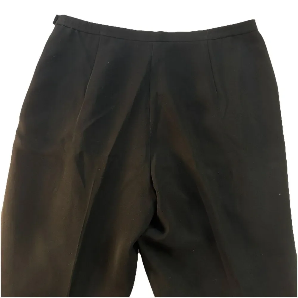 LE SUIT WOMAN SZ 16W BLACK LINED DRESS PANTS SIDE ZIP PLEATED